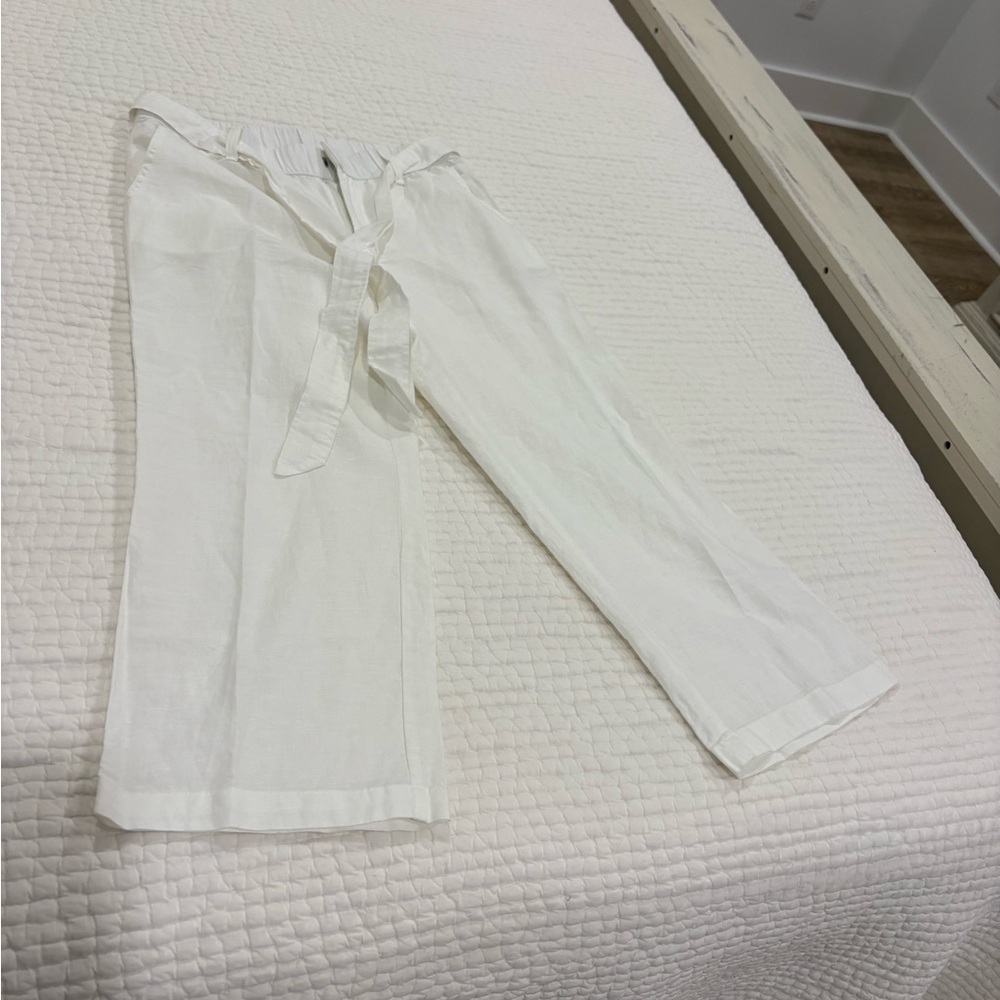 Liz Claiborne Cream Wide Leg Pants
